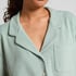 Towel Texture Button-Up Shirt, Green