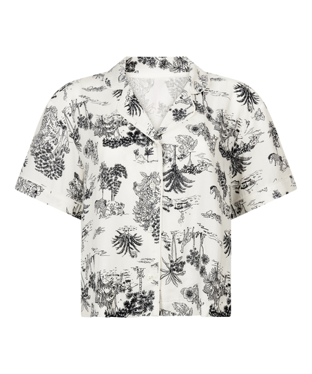 Jacket Short Sleeves Woven, White