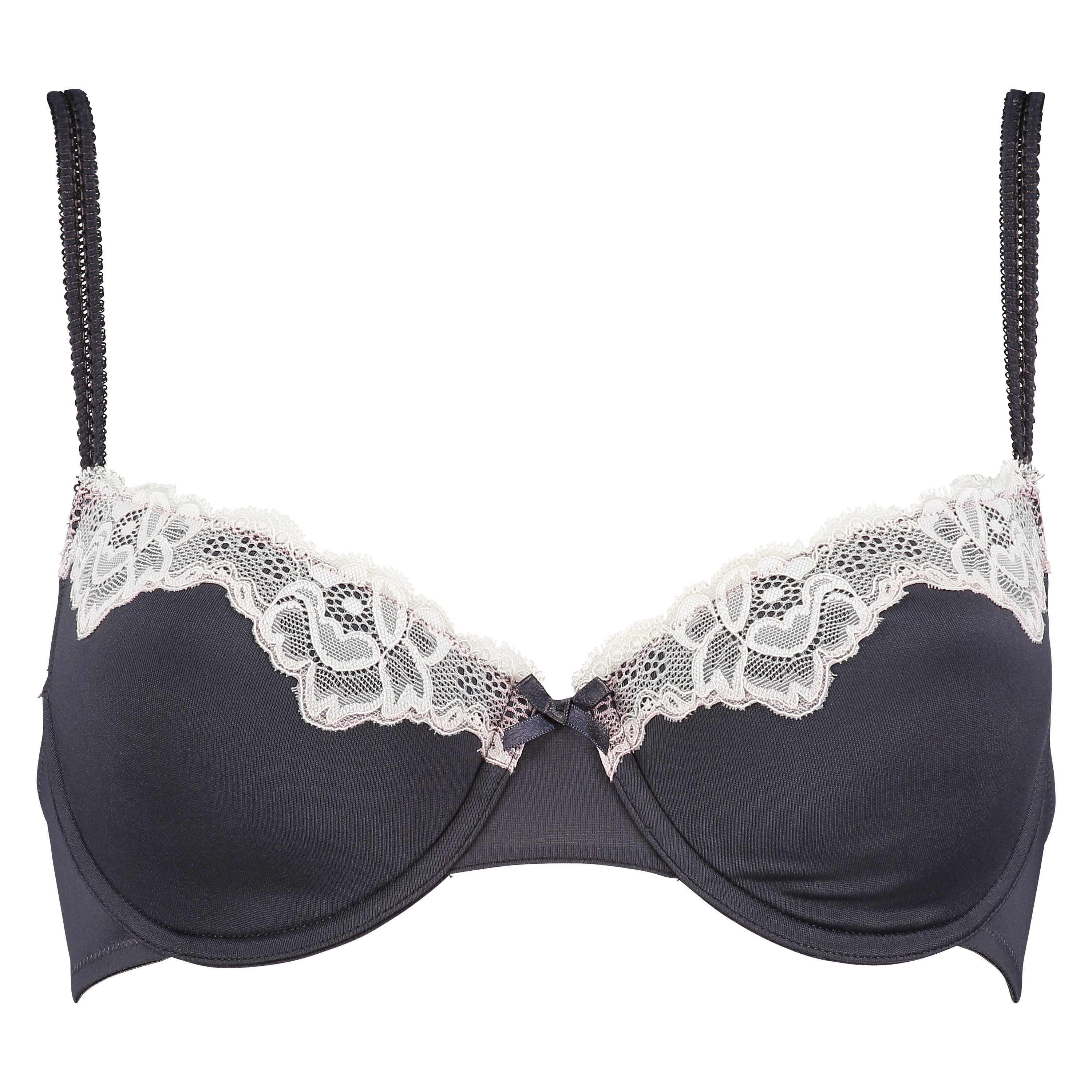 Padded underwired  bra Secret Lace contrast, Gray, main