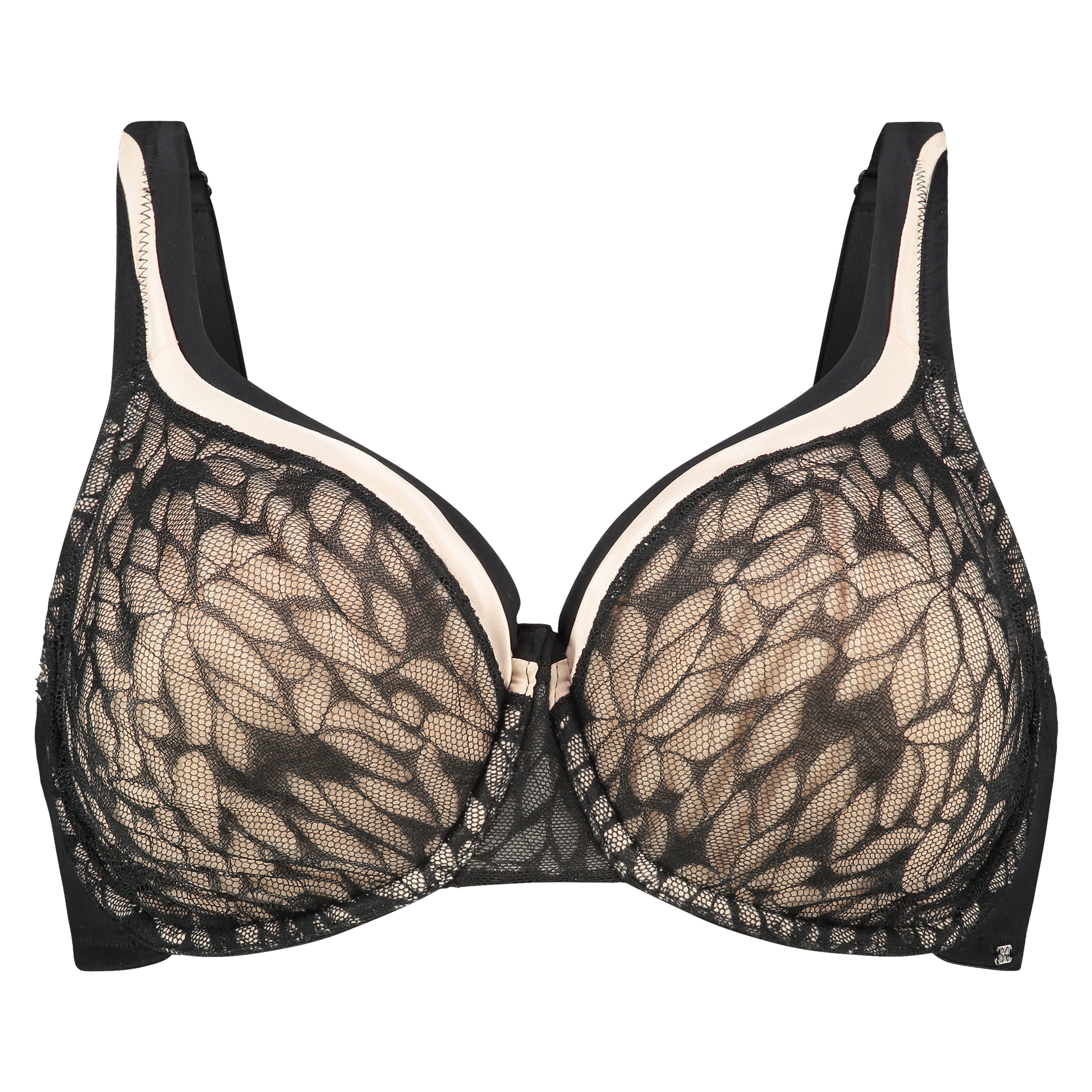 Leslie non-padded underwired bra, Black, main