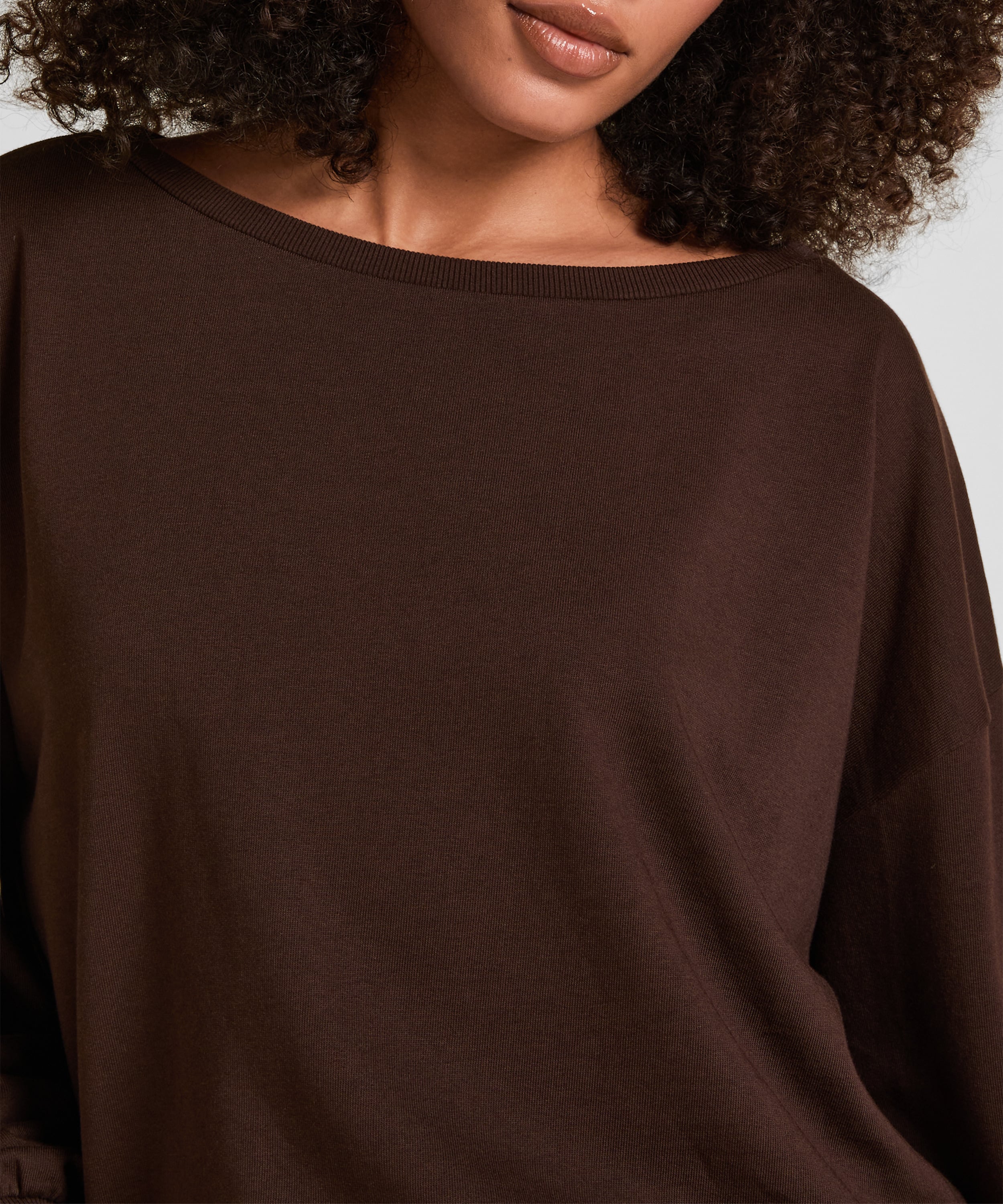 Boatneck Sweater Audrey, Brown, main