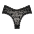 V-shaped Brazilian knickers mesh, Black