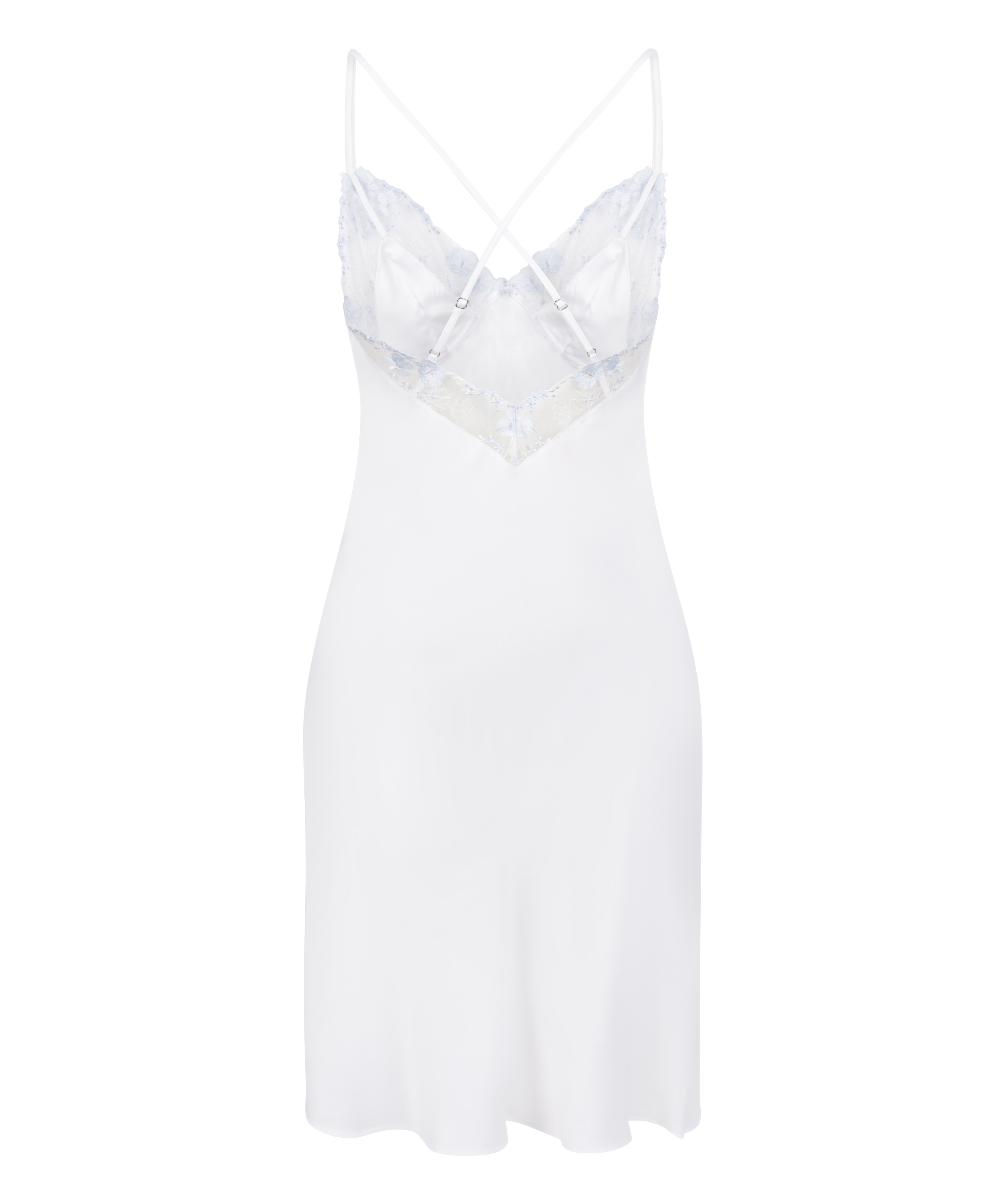 Peonie Slipdress Satin, White, main