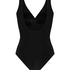 Shaping Shell Mesh Swimsuit, Black