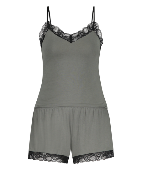 Cami Short Pyjama Set, Green