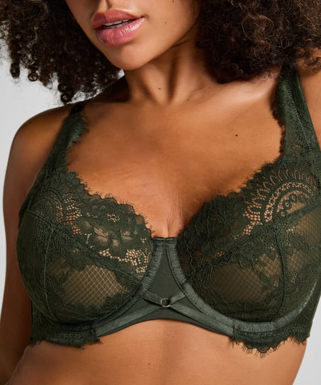 Amara Non-Padded Underwired Bra, Green