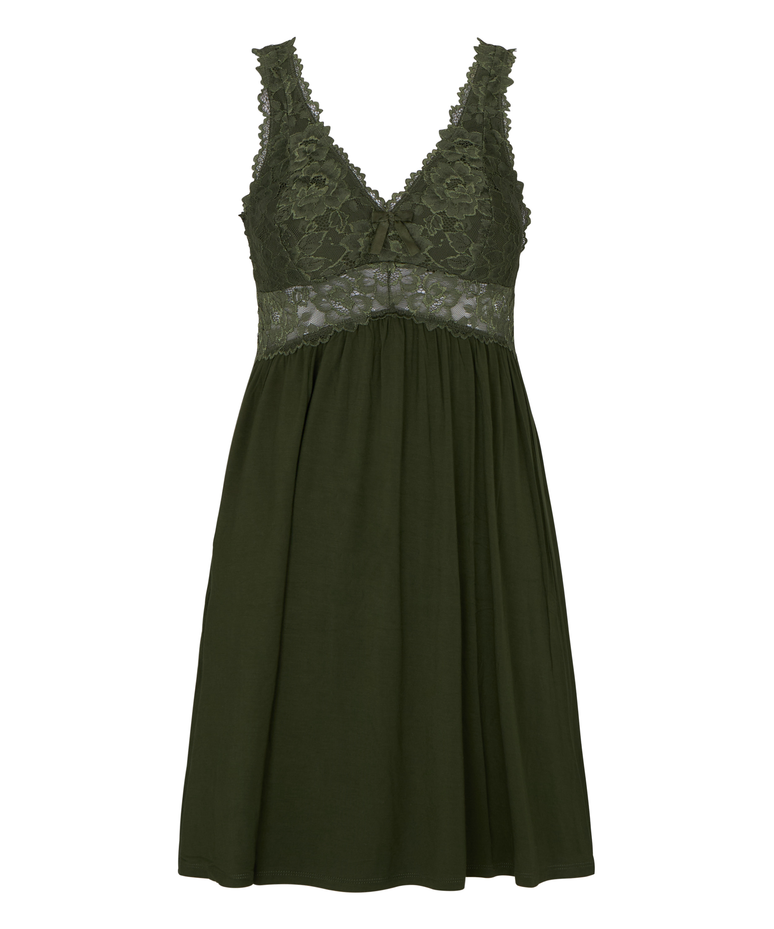 Nora Lace Slip Dress, Green, main