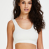 Seamless bralette, White