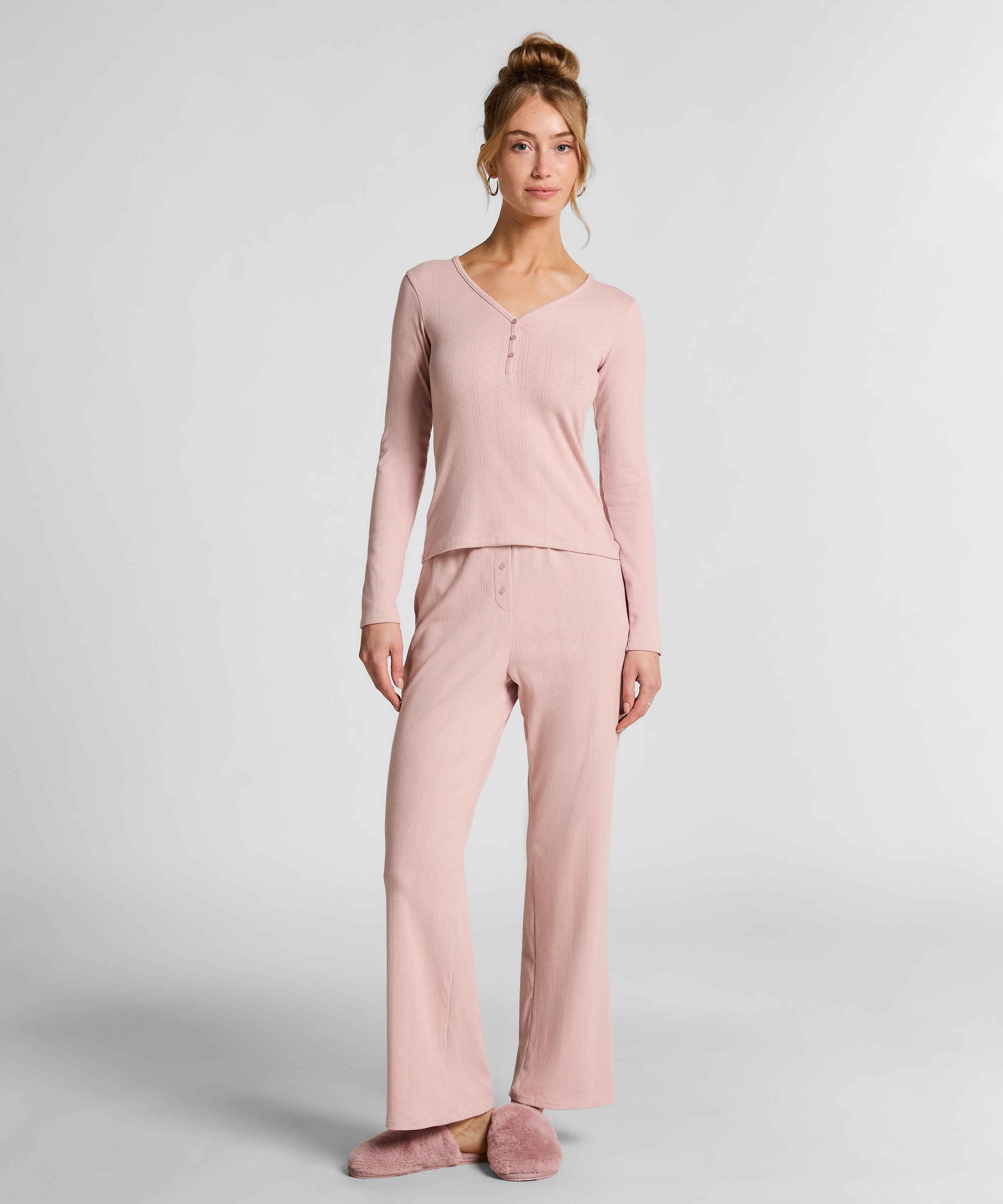 Pointelle Pyjama Pants, Pink, main
