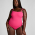 Bandeau Scallop Swimsuit, Pink