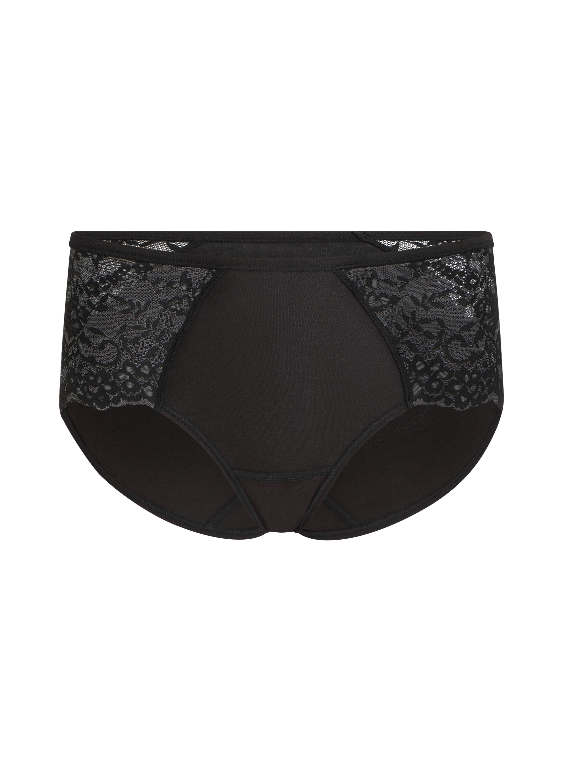 Mid Waisted Knickers Superslip Lace, Black