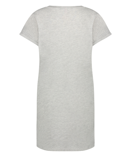 Round Neck Nightshirt, Gray