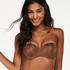 Angie Padded Strapless Underwired Bra, Brown