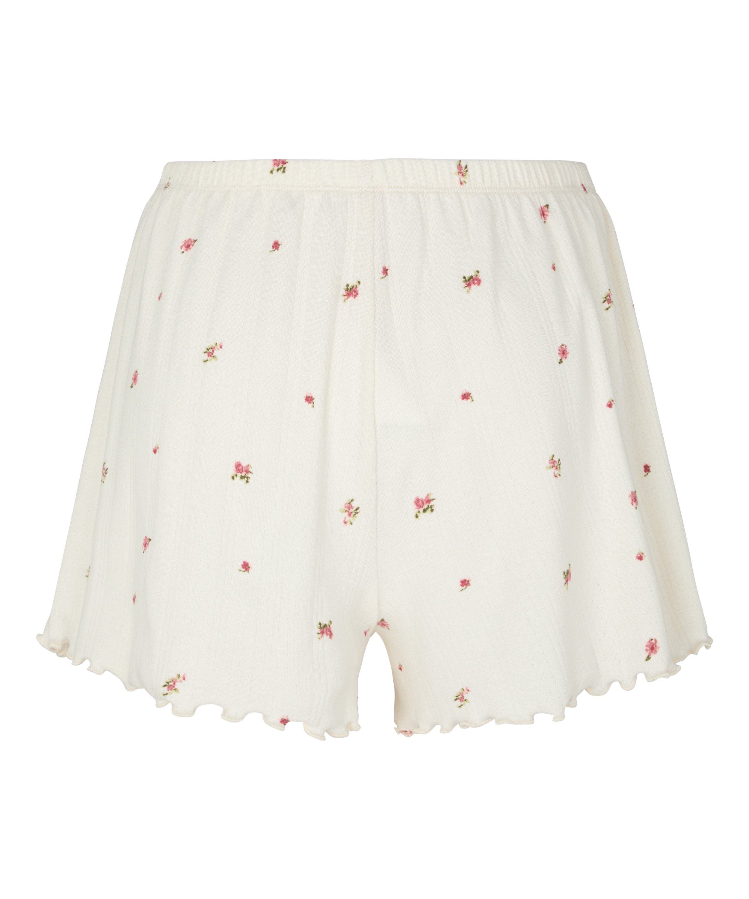 Pyjama Short Pointelle, White, main