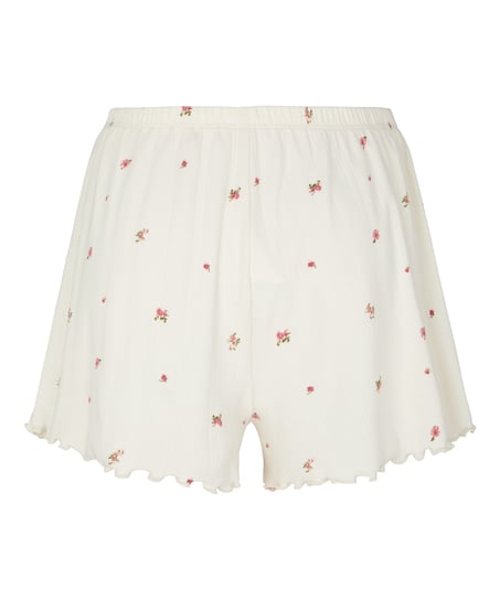 Pyjama Short Pointelle, White