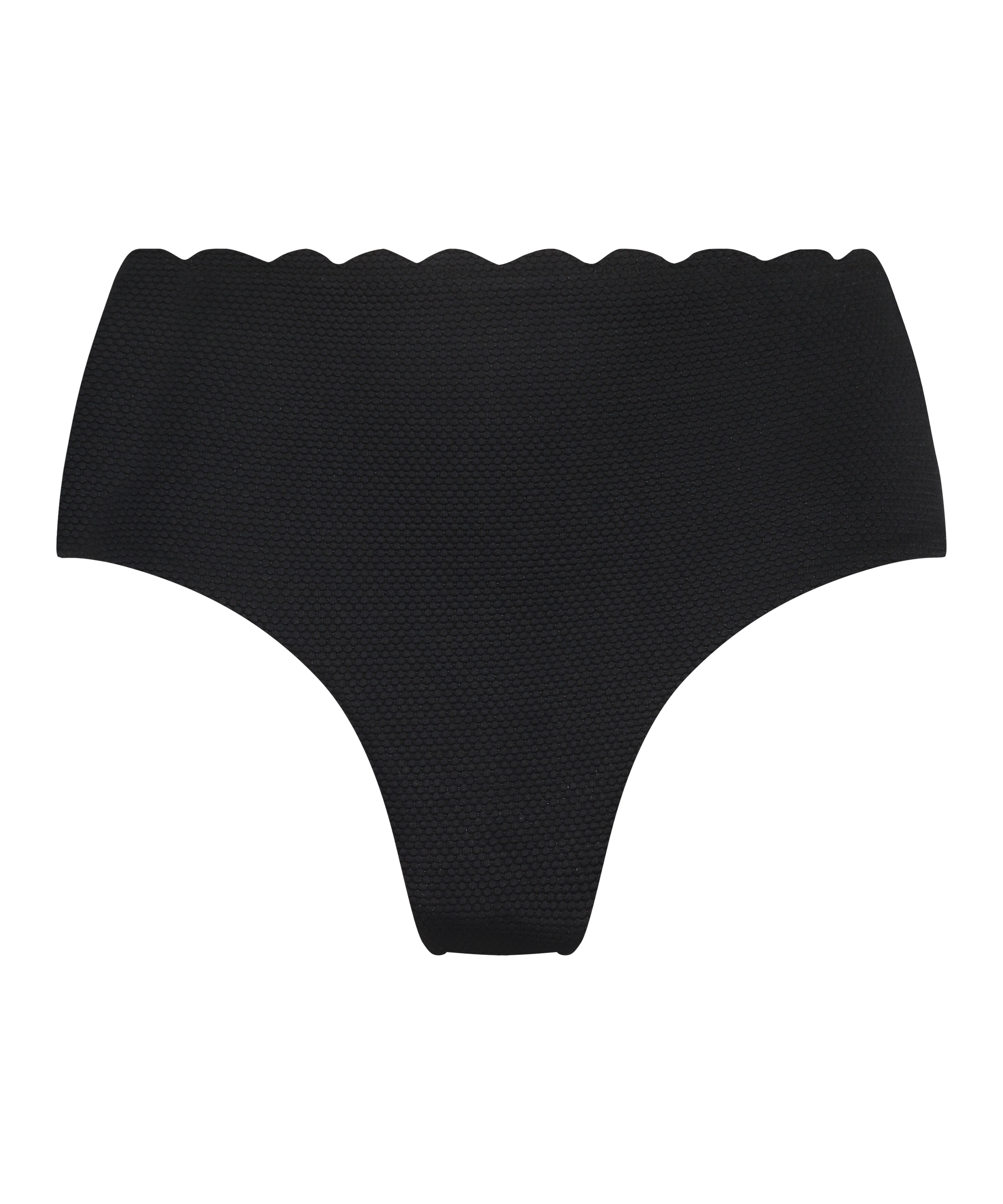 Scallop Rio Bikini Bottoms, Black, main