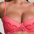 Cherry Padded Underwired Bra, Pink