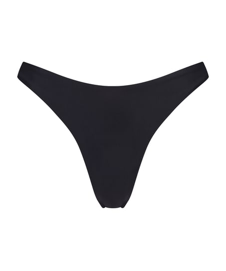Juicy High Leg Bikini Bottoms, Black
