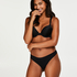 Padded Underwired Bra Satin Fleece, Black