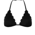 Scallop Floral Triangle Bikini, Black
