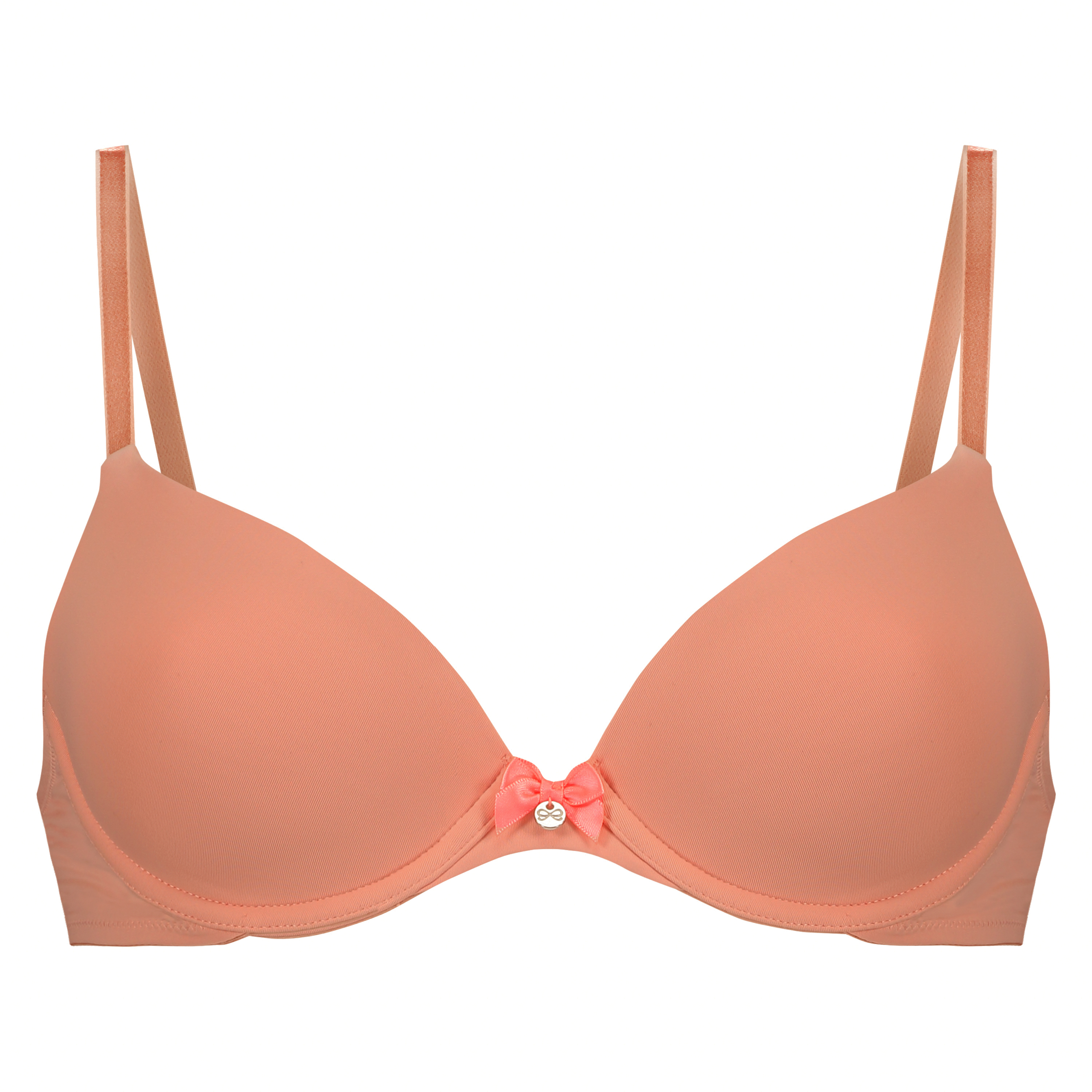 Plunge Padded Underwired Bra, Pink, main