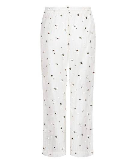 Petite Pyjama Pant Mistletoe, White