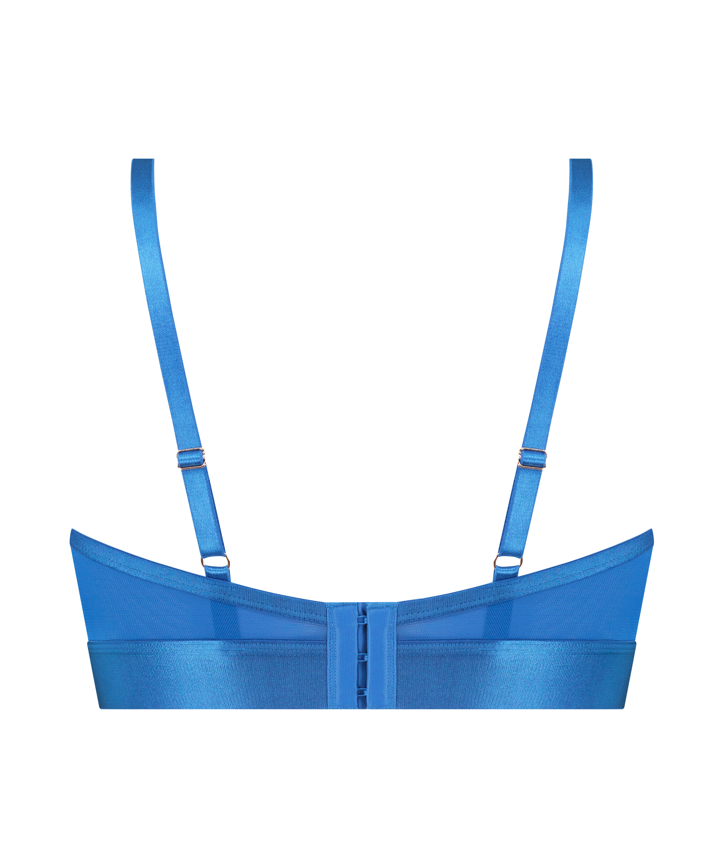 Pleasure Non-Padded Longline Underwired Bra, Blue, main