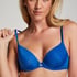 Plunge Padded Underwired Bra, Blue