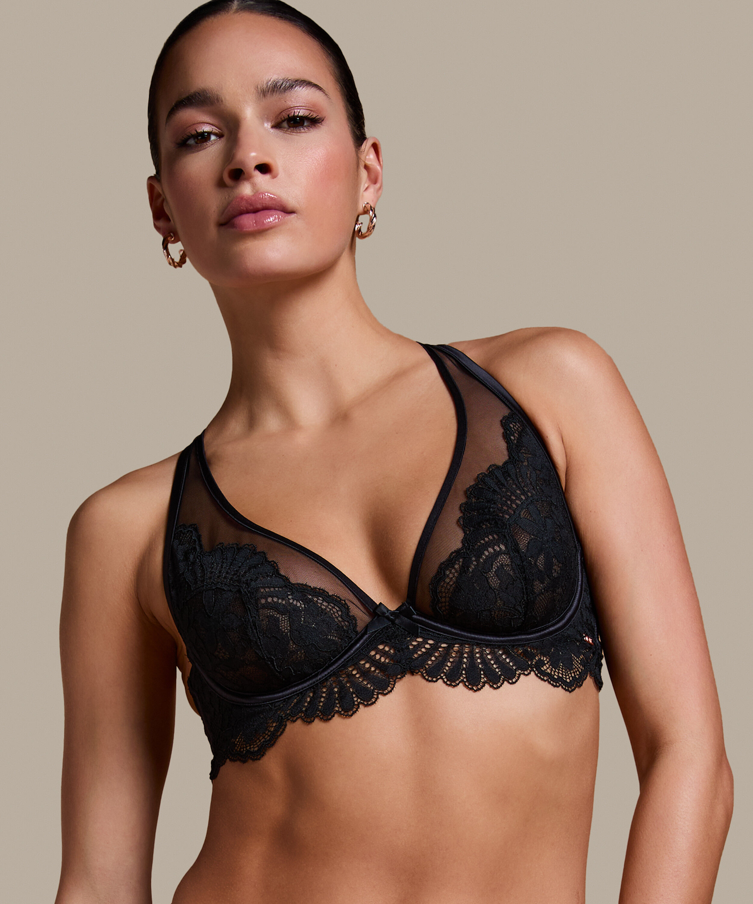 Poppy Non-Padded Underwired Bra, Black