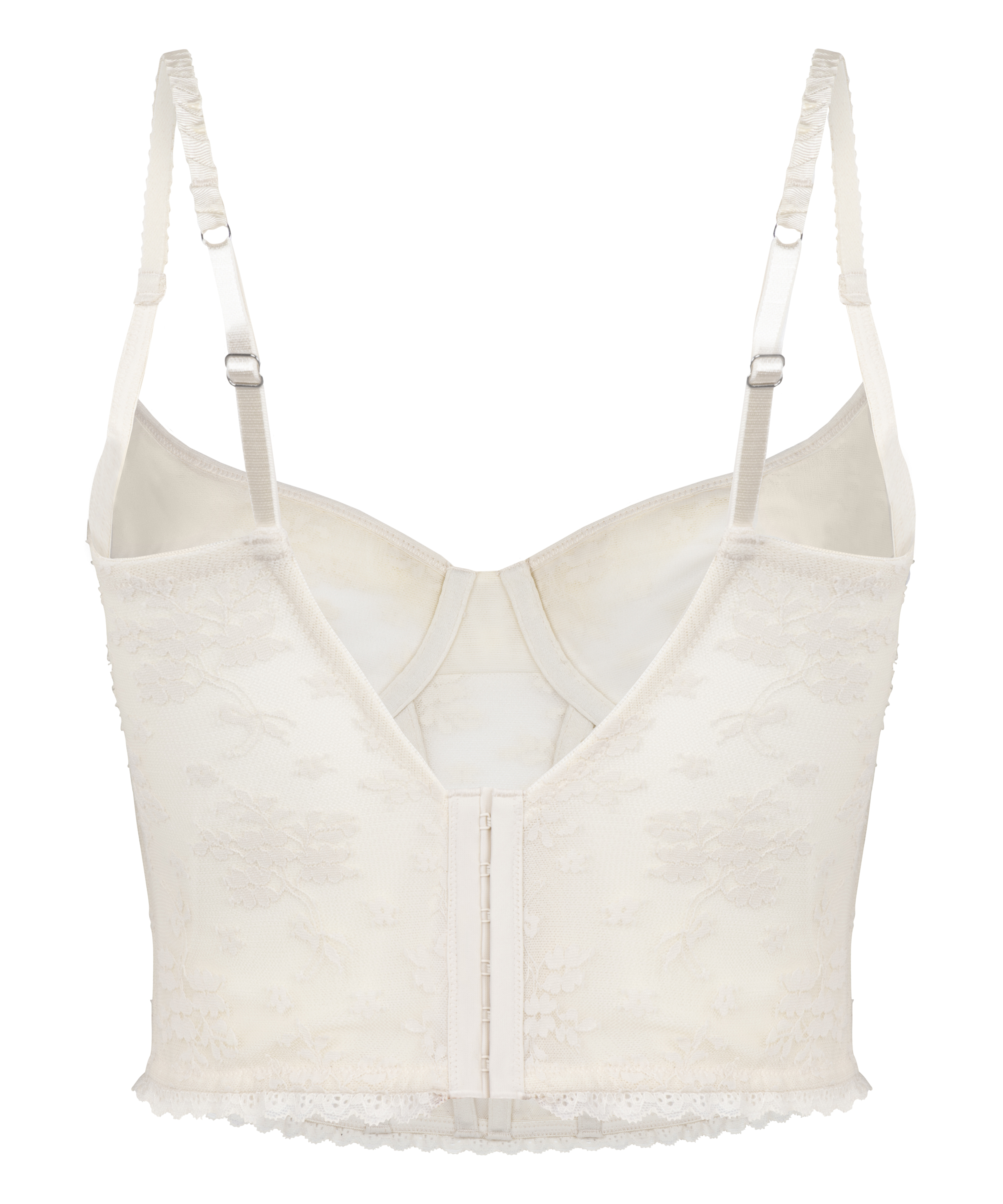 Darcy Non-Padded Underwired Longline Bra, White, main