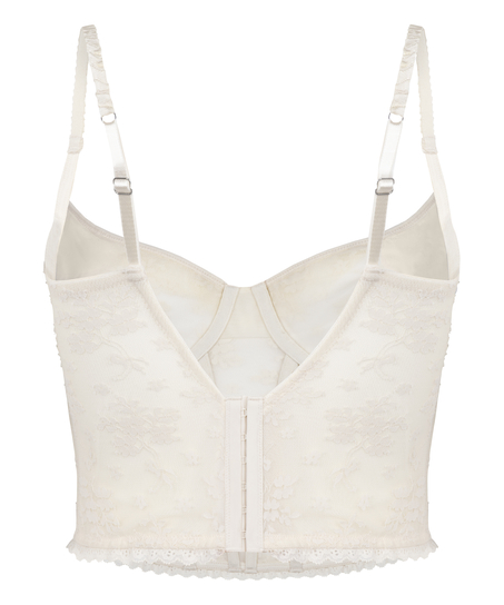 Darcy Non-Padded Underwired Longline Bra, White