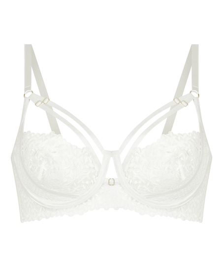 Kristina Non-Padded Underwired Longline Bra, White