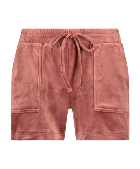 Velvet Pocket shorts, Pink