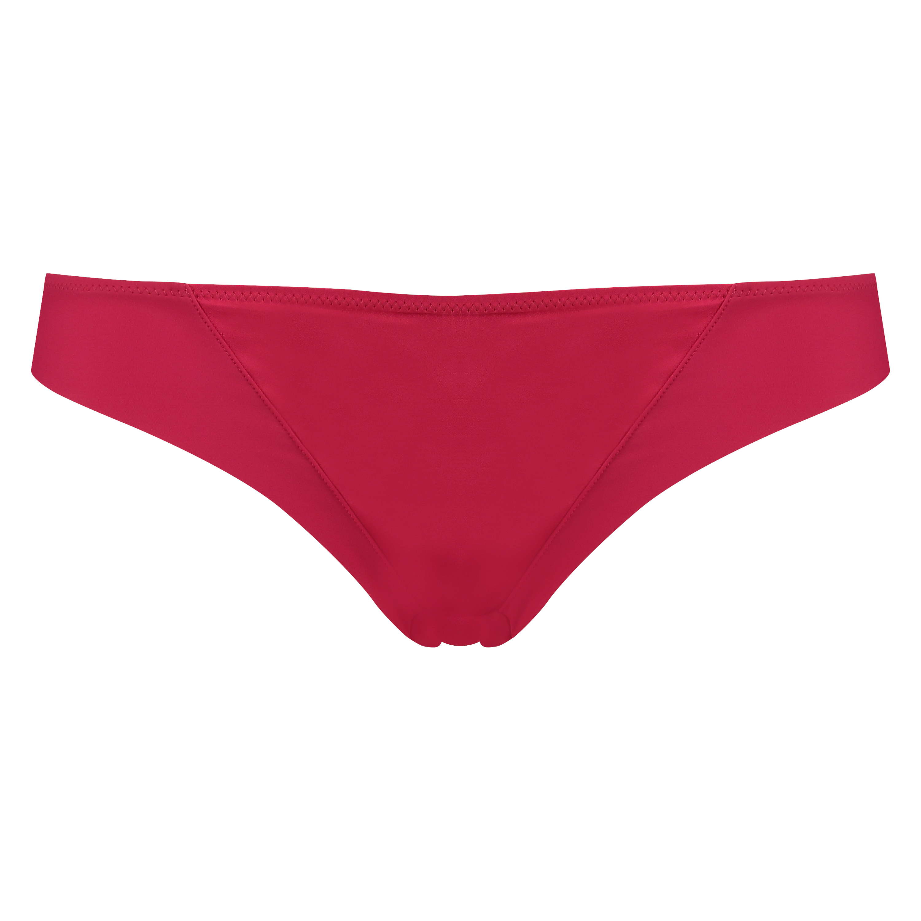 Satin fleece thong, Red, main