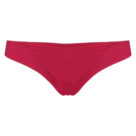 Satin fleece thong, Red