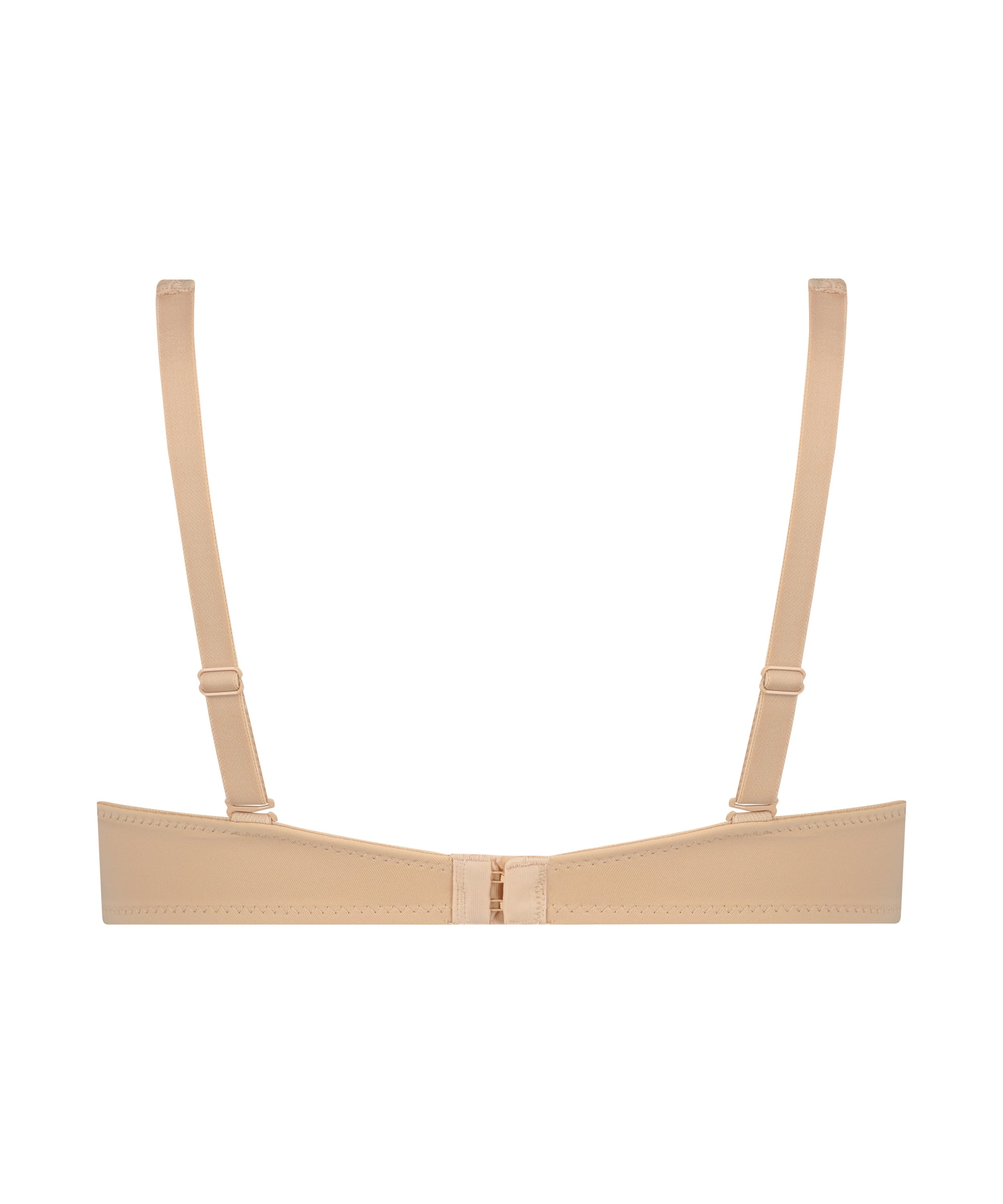 Satin Fleece Non-Padded Underwired Bra, Beige, main