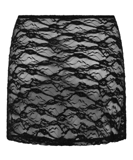 Beach Skirt Sunset Lace, Black