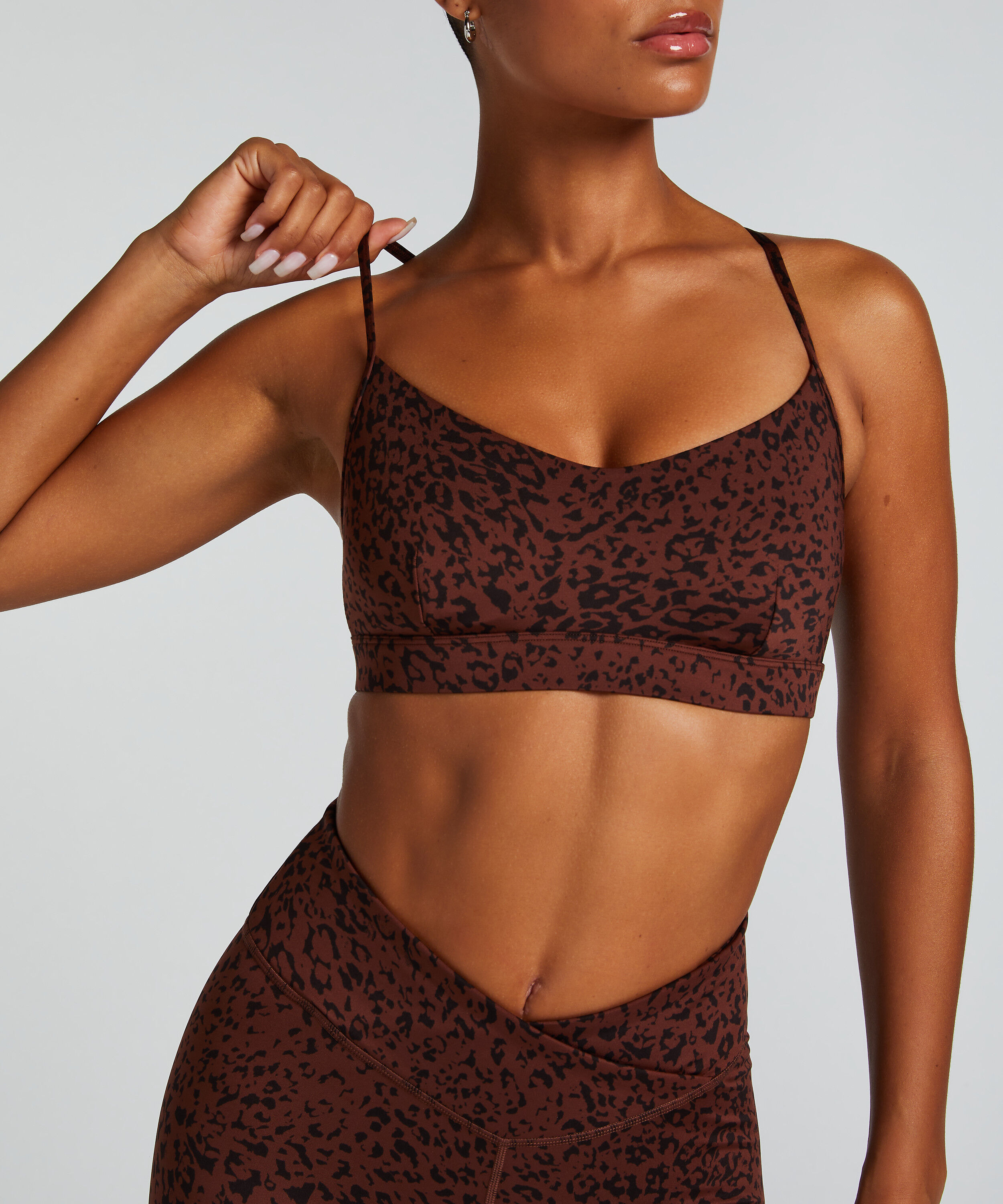 HKMX Sports Bra Level 1, Brown