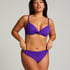 Padded Underwired Bikini Top Eclipse Rib Twist, Purple