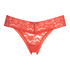 Floral Lace Thong, Red