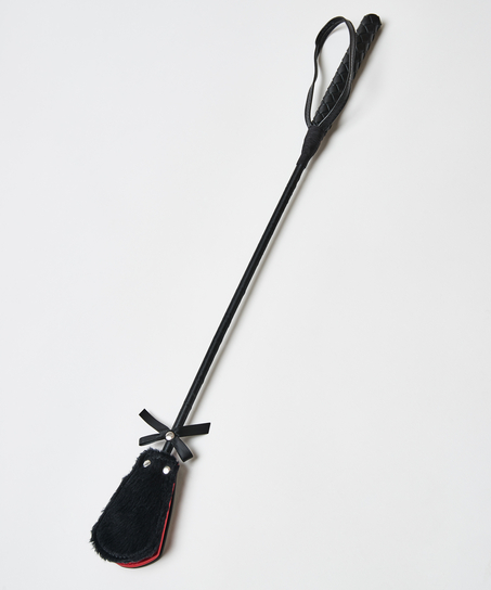 Private Fake Fur Whip, Black