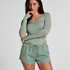 Ayla Satin Shorts, Green