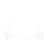Satin Fleece Non-Padded Underwired Bra, White