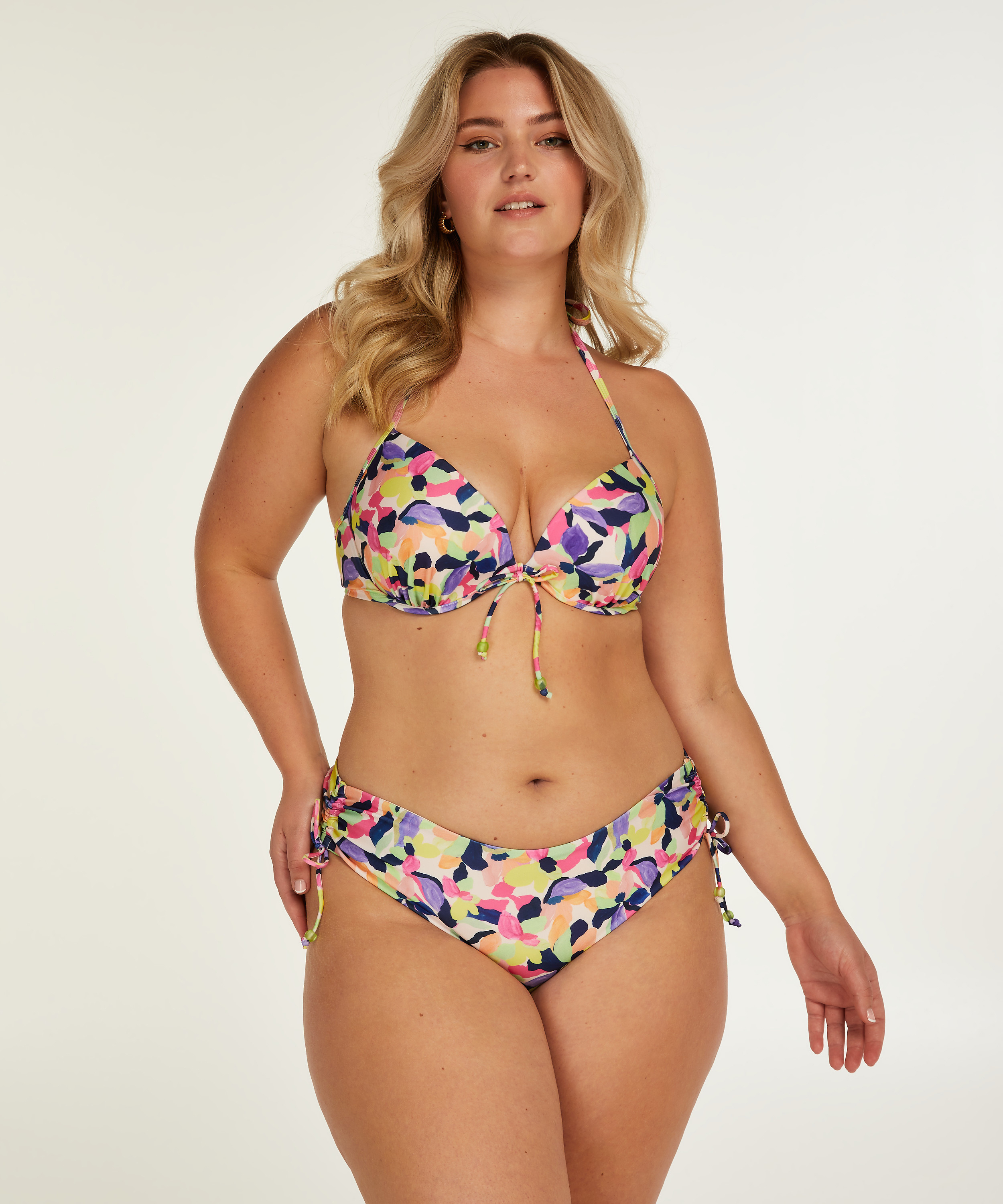 Hawaii Padded Push-Up Bikini-Top, White, main