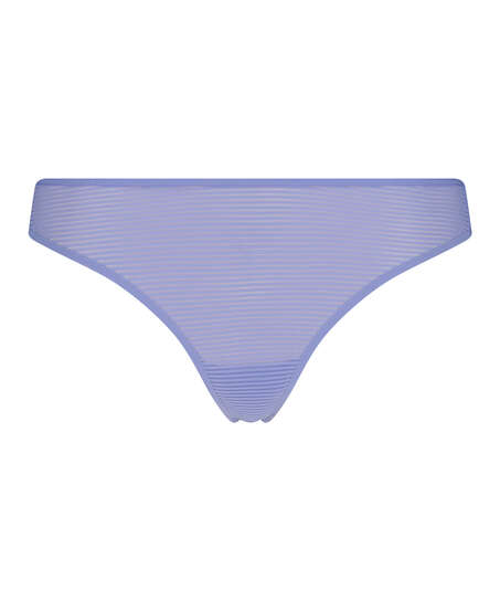 Invisible thong Stripe mesh , Purple
