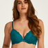 Rose padded push-up bra, Green