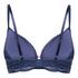 Marine Padded Push-Up Underwired Bra, Blue