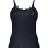 super soft Lace V-Neck cami with Cashmere, Black