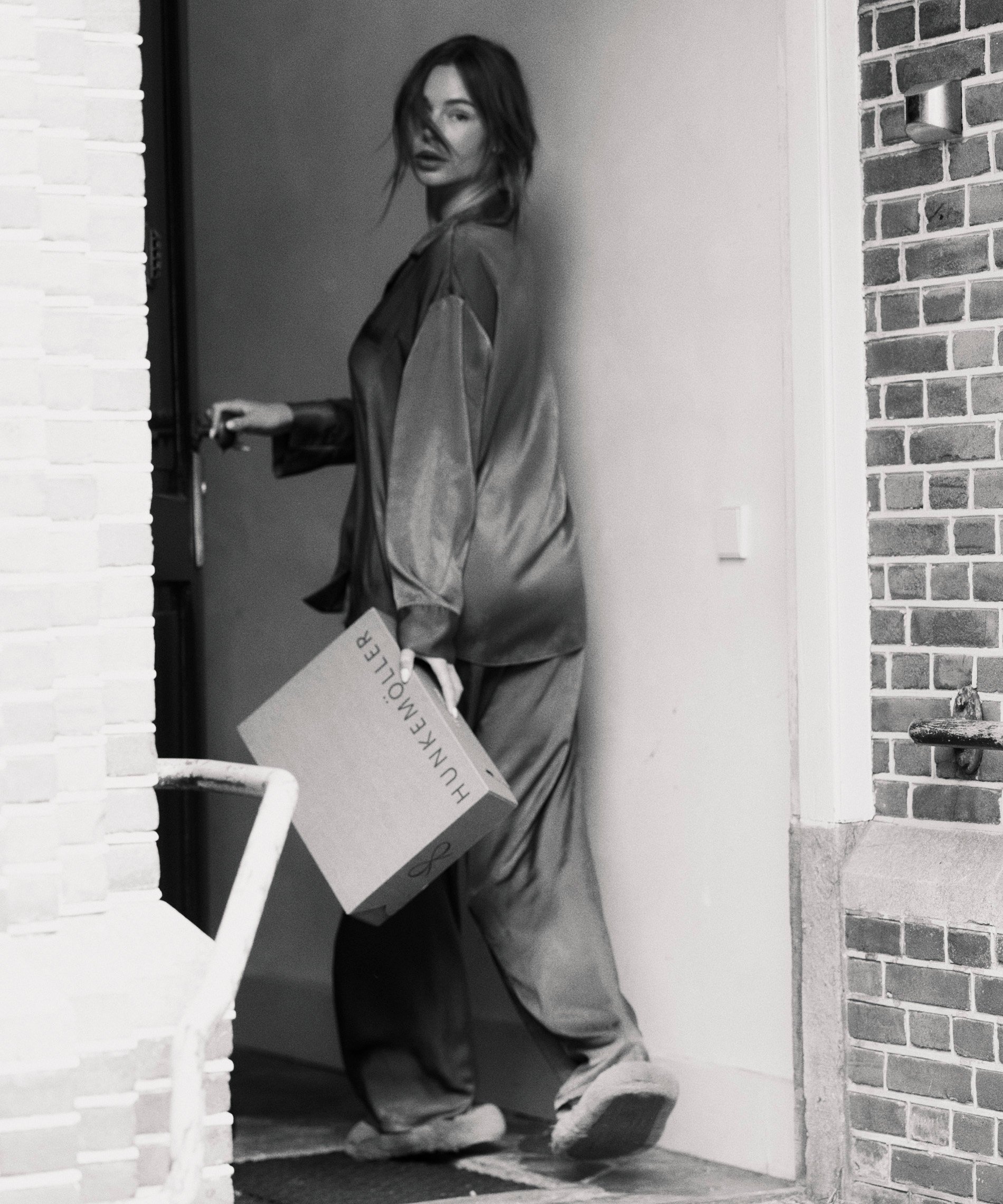 Satin Trousers, Blue, main