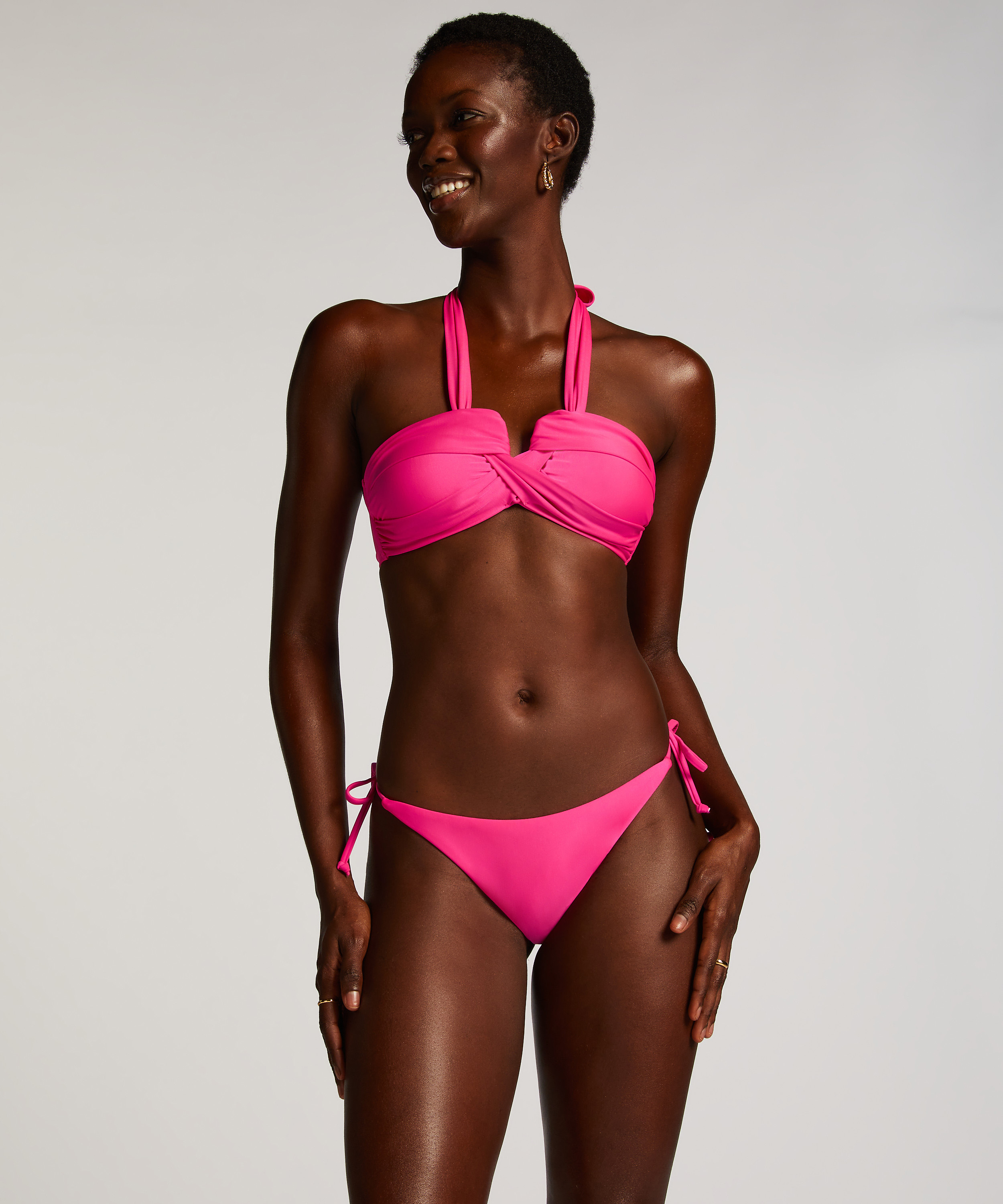 Naples Thong Bikini Bottoms, Pink, main